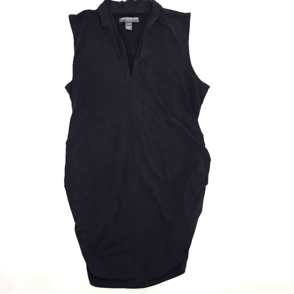 A Pea In The Pod Black Sleeveless Top Blouse Size L